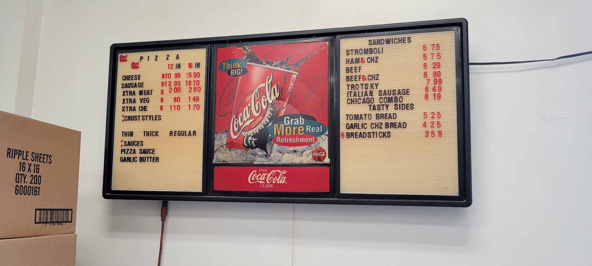 Bronko's Menu