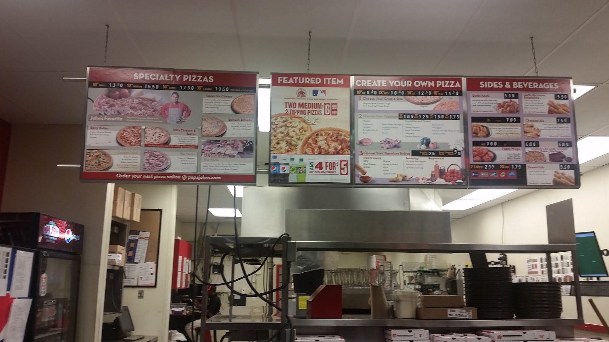 Papa Johns Pizza Menu
