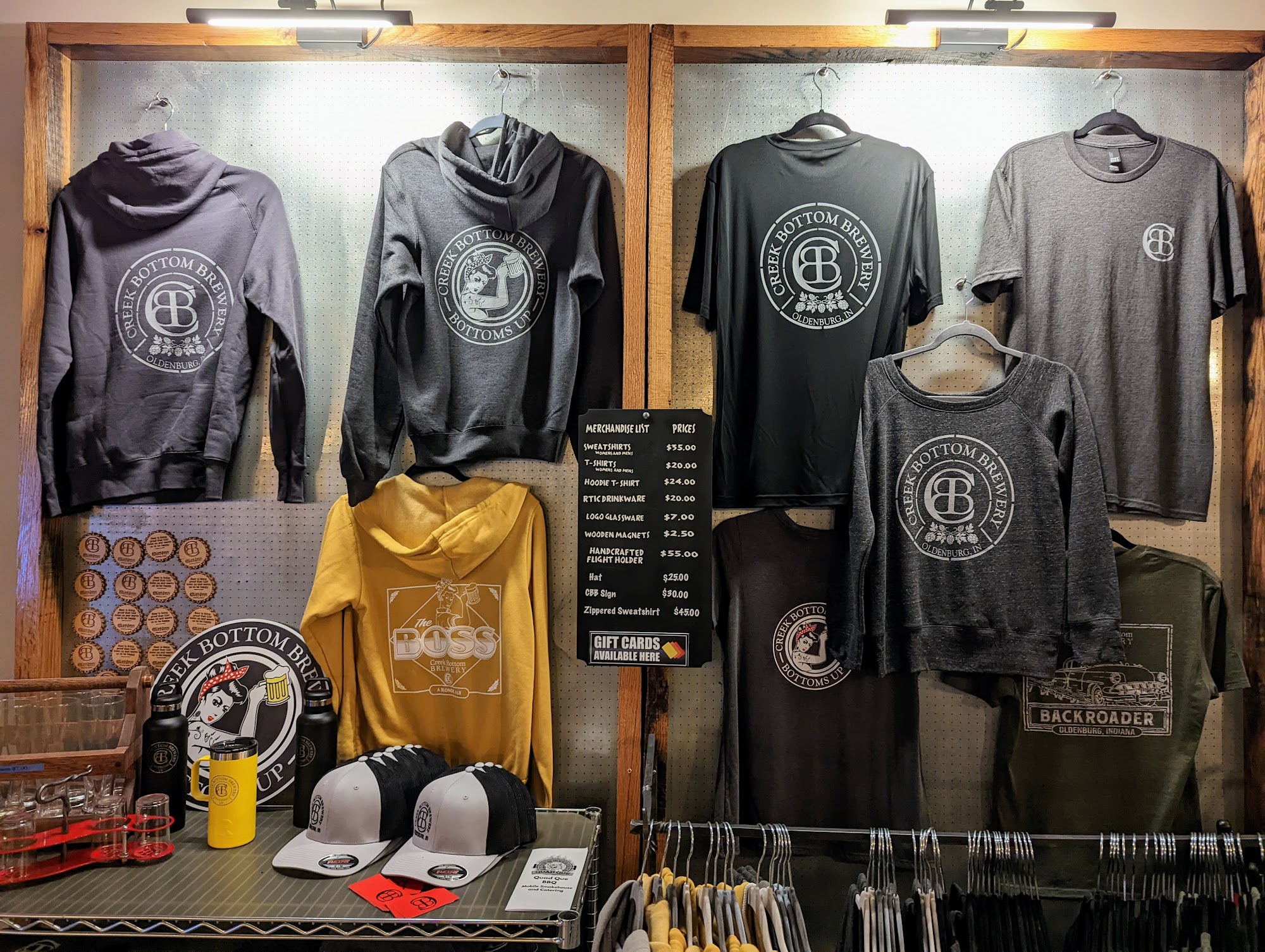 Creek Bottom Brewery Menu