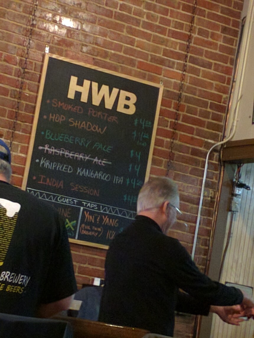 Hank Is Wiser Brewery Menu