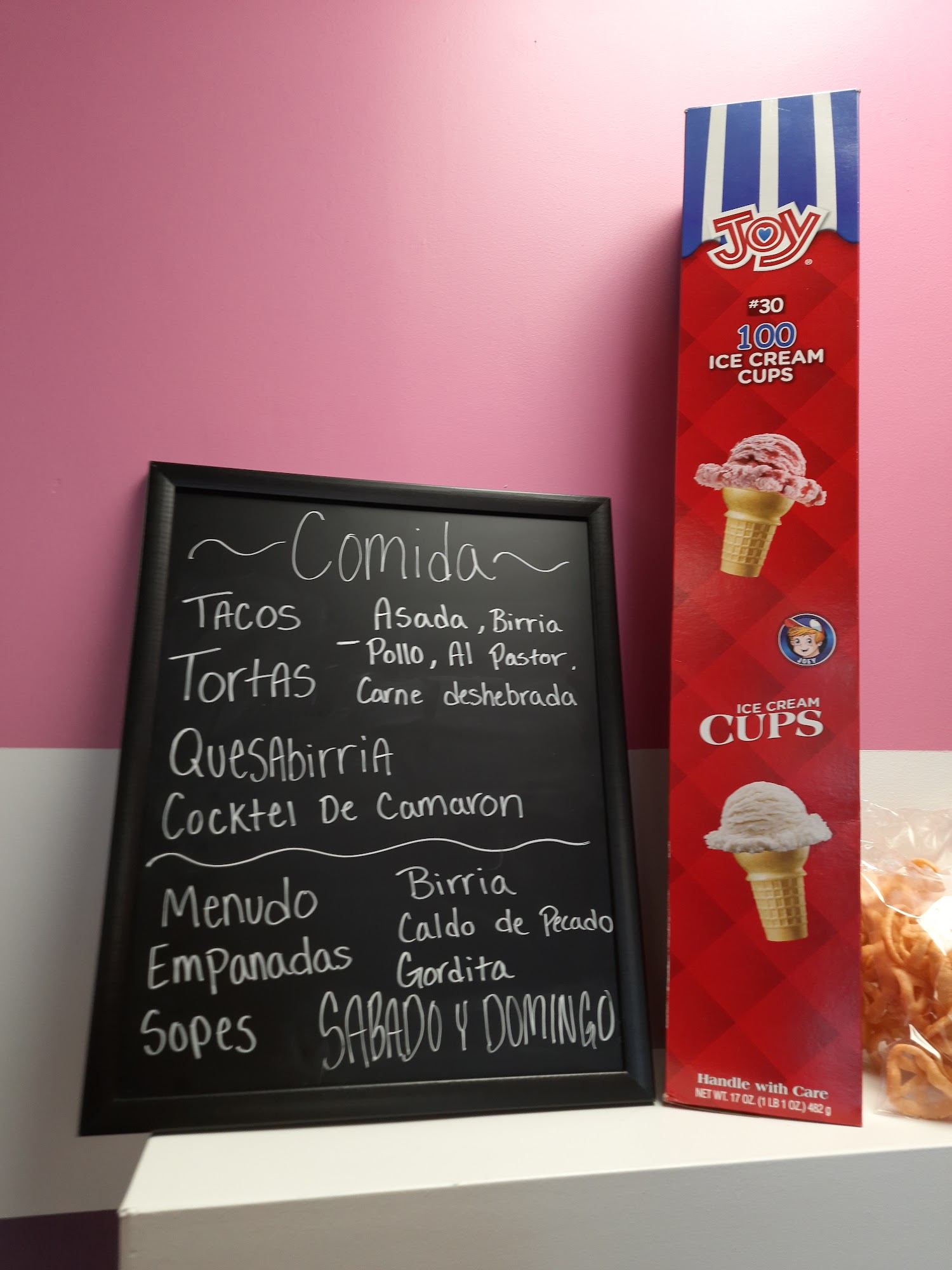 Paletería La Tabasqueña Menu