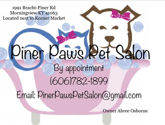 Piner Paws Pet Salon 2633 Fiskburg Rd, Demossville Kentucky 41033