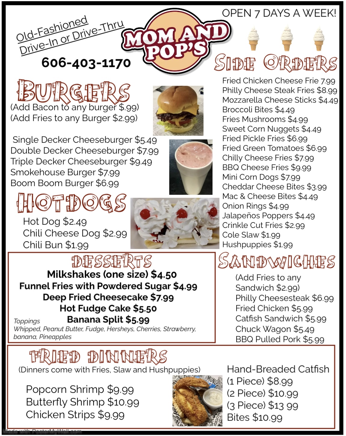 Mom & Pop's Drive-In Menu