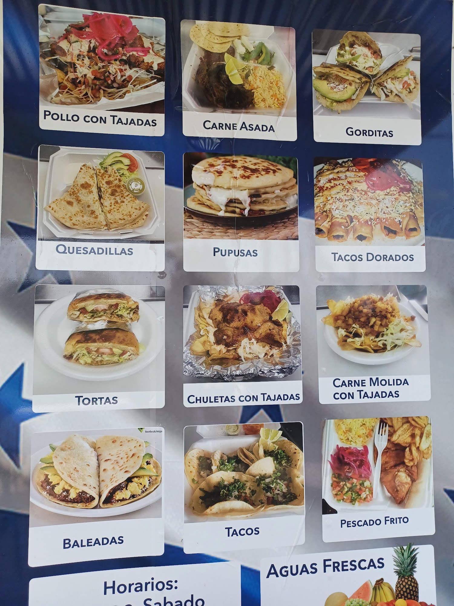 Gastronomía Hondureña Menu