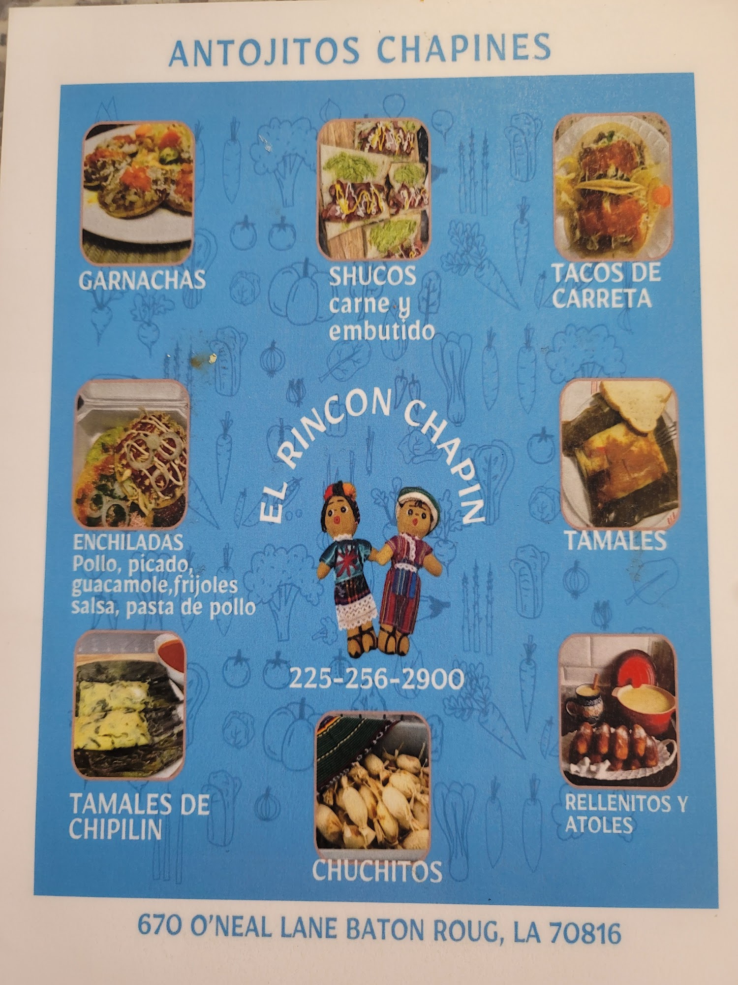El Rincón Chapín Restaurant Menu
