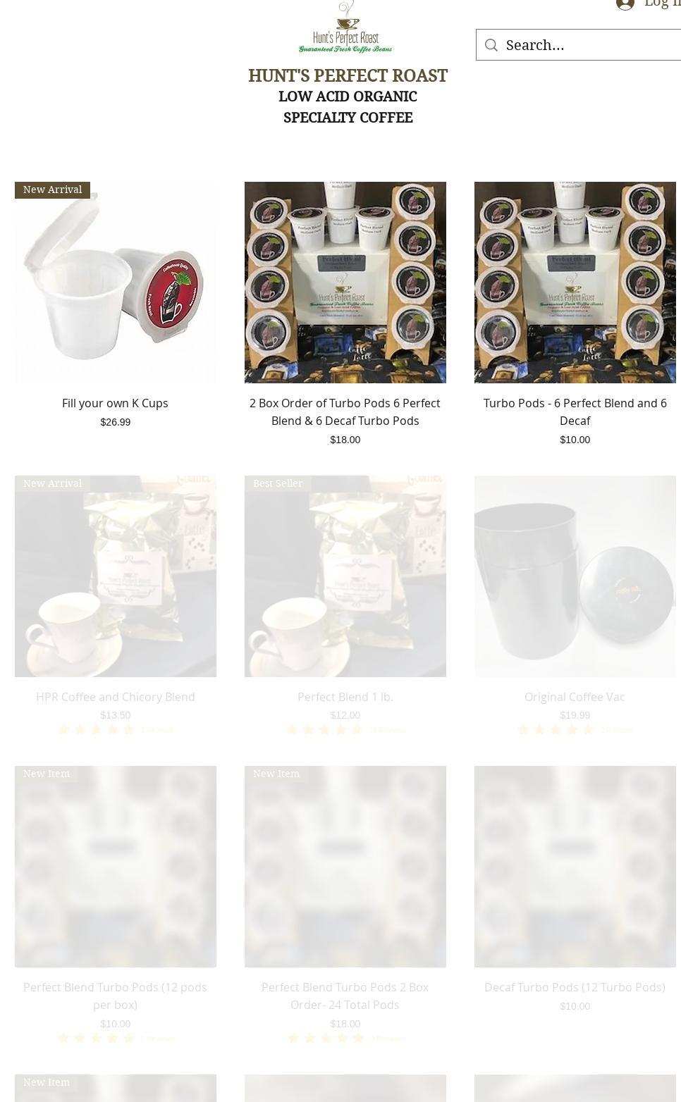 Hunt's Perfect Roast Menu