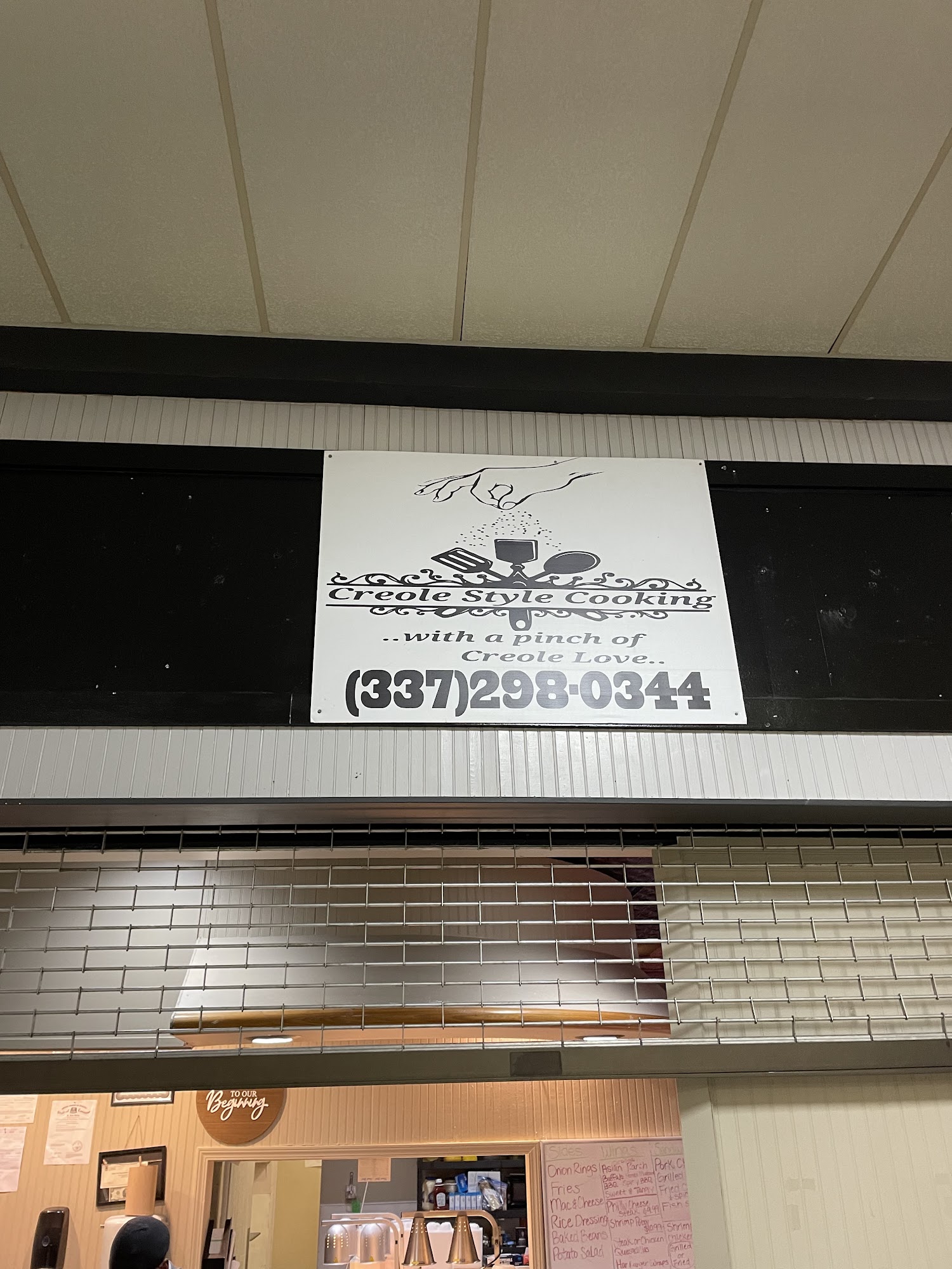 Creole Style Cooking Menu