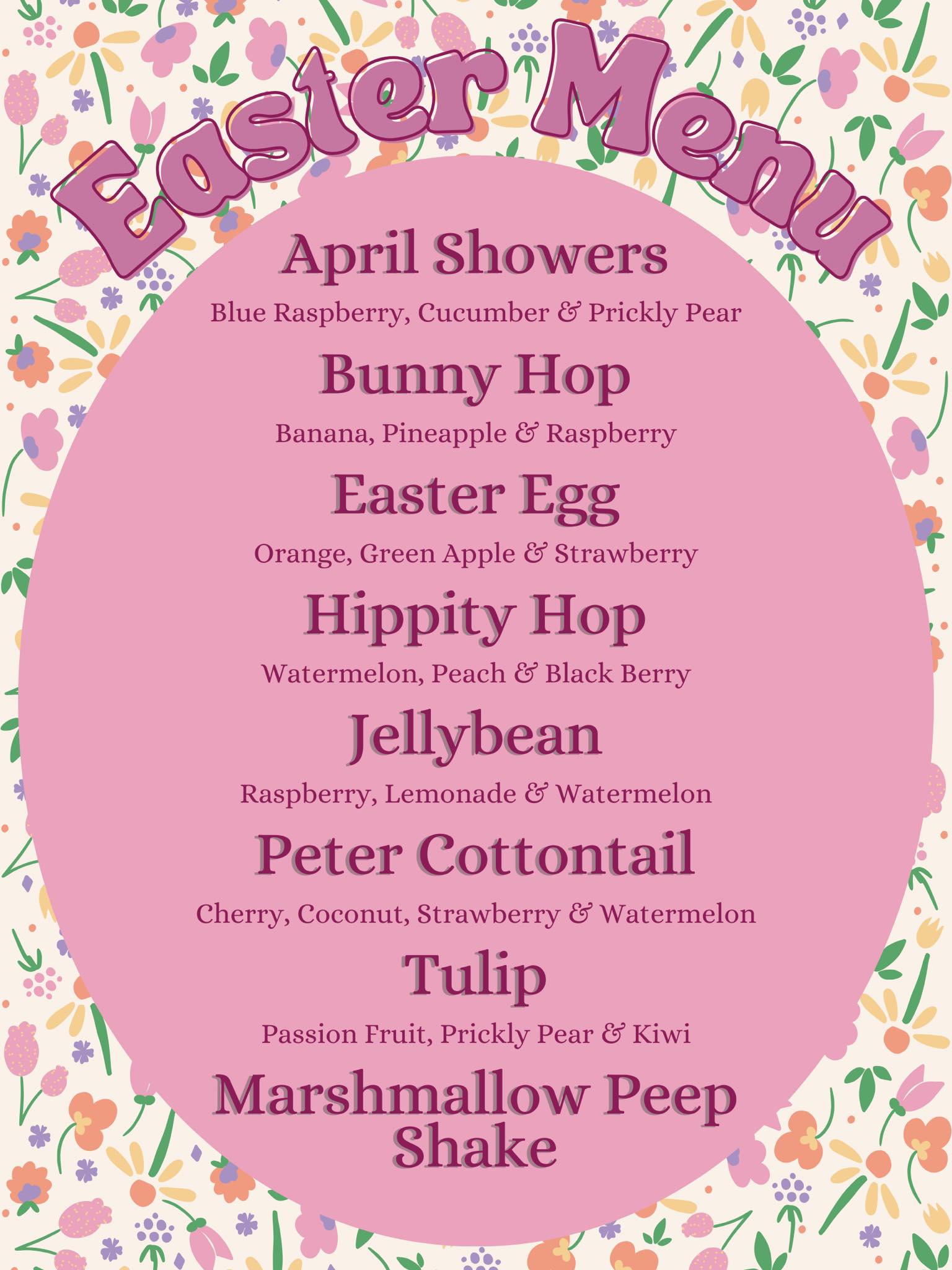 LifeStyle Nutrition Menu