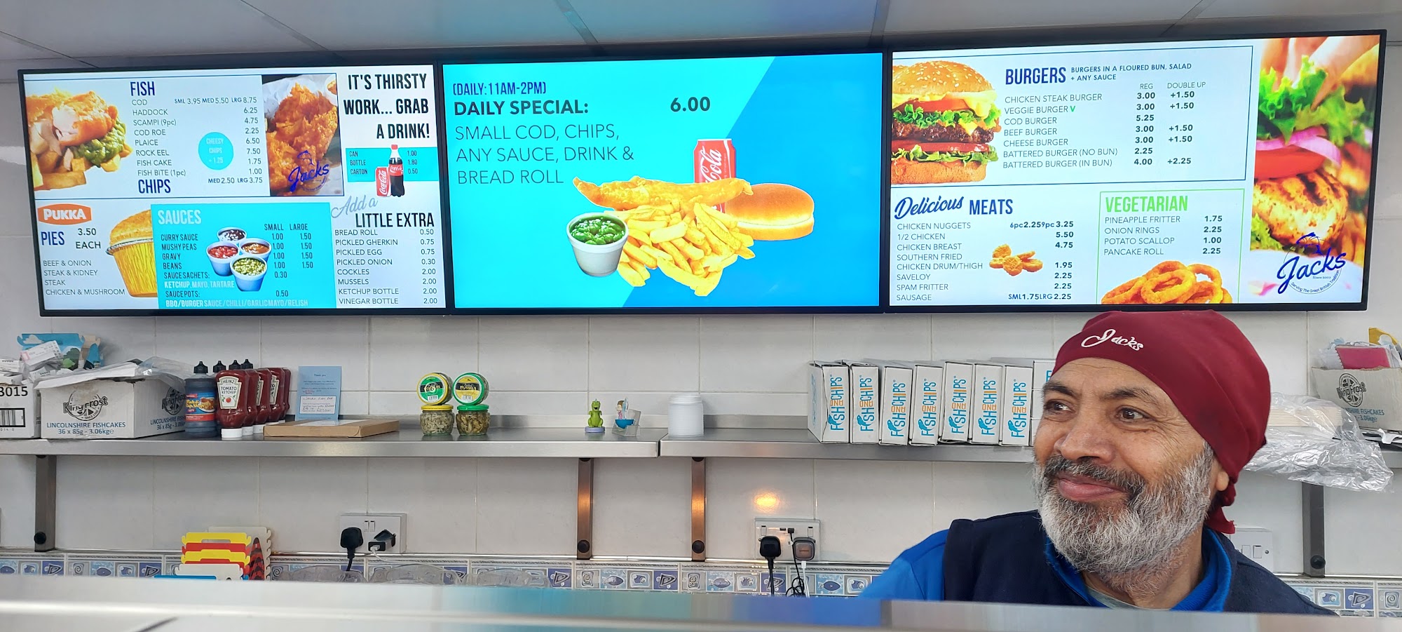Jacks Fish Bar Menu