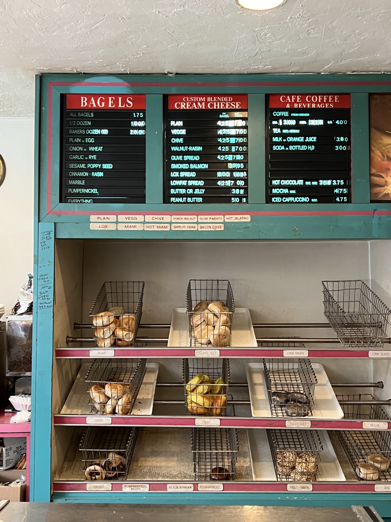 Cafe Fresh Bagel Menu