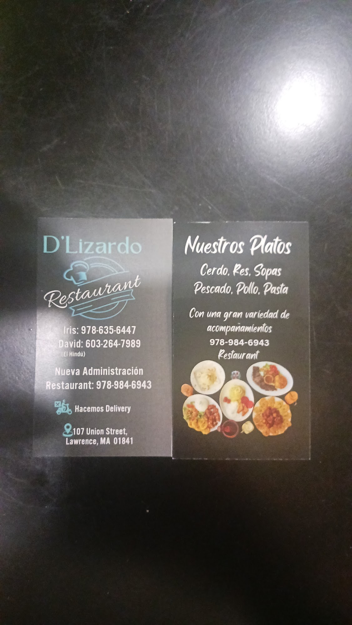 D'LIZARDO RESTAURANT Menu