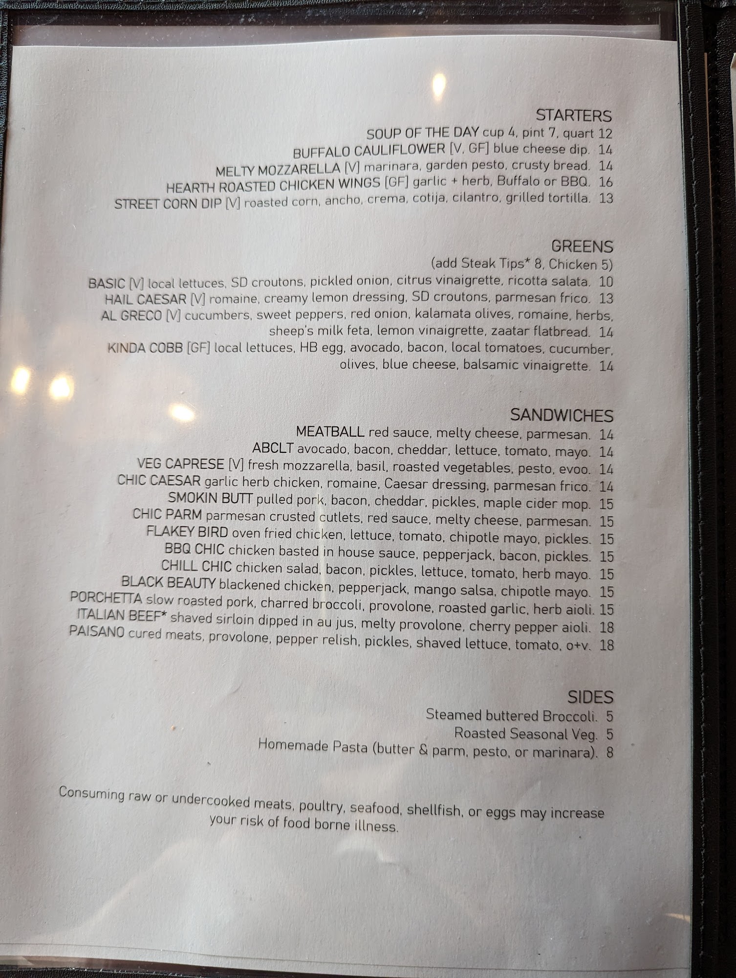 Rehoboth Baking Co Menu