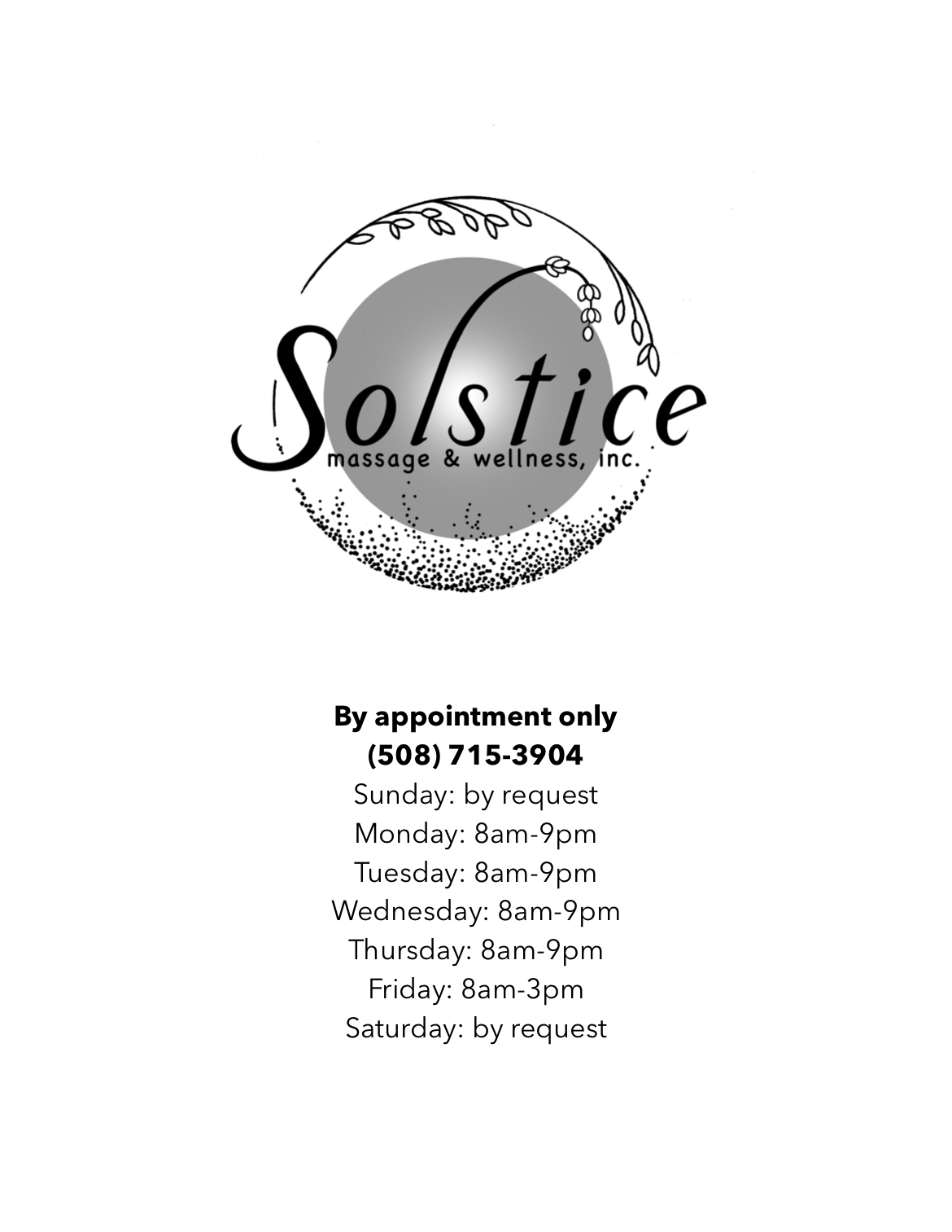 Solstice Massage & Wellness Inc. 19b Maple St, Spencer Massachusetts 01562