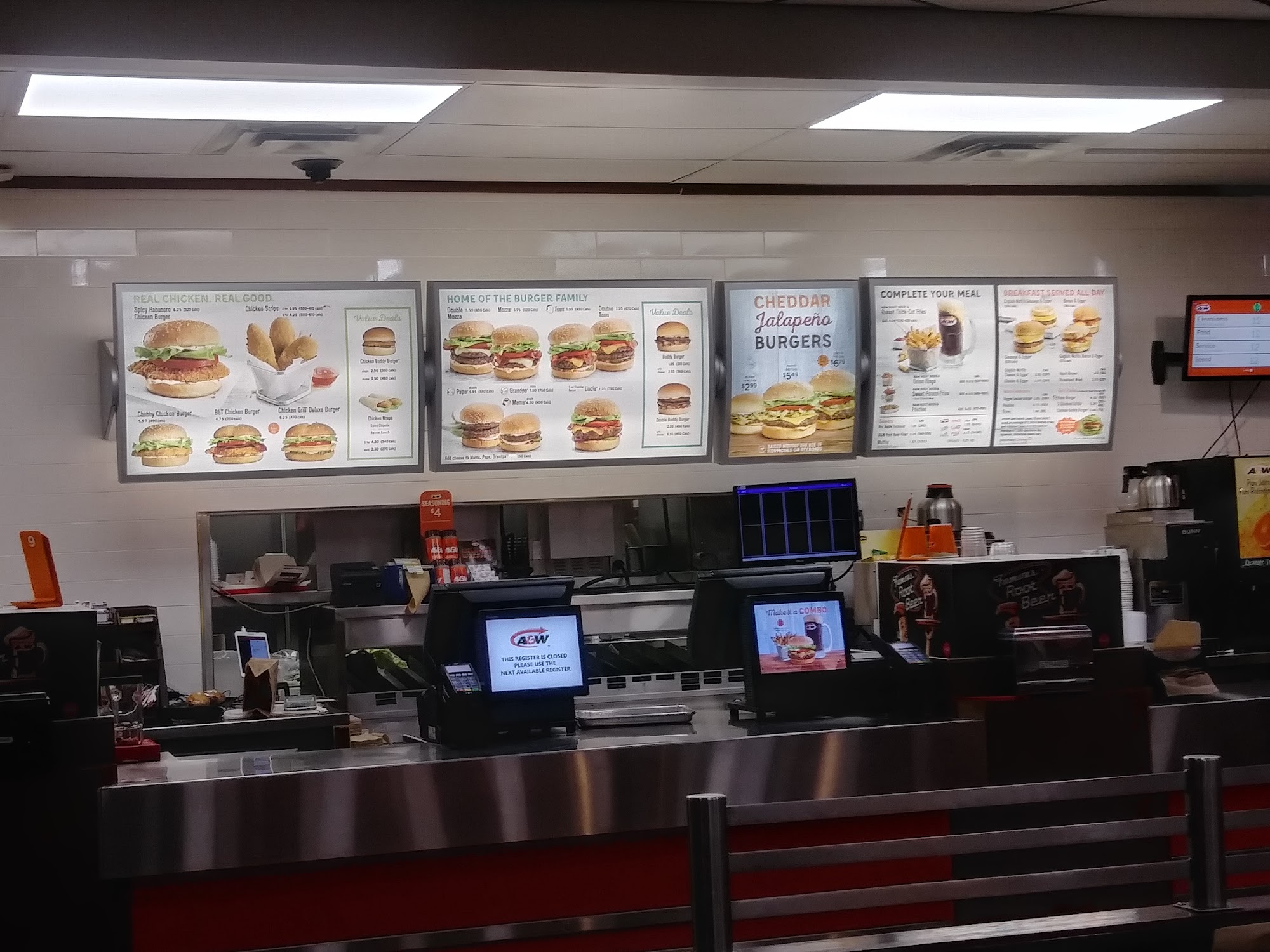 A&W Canada Menu
