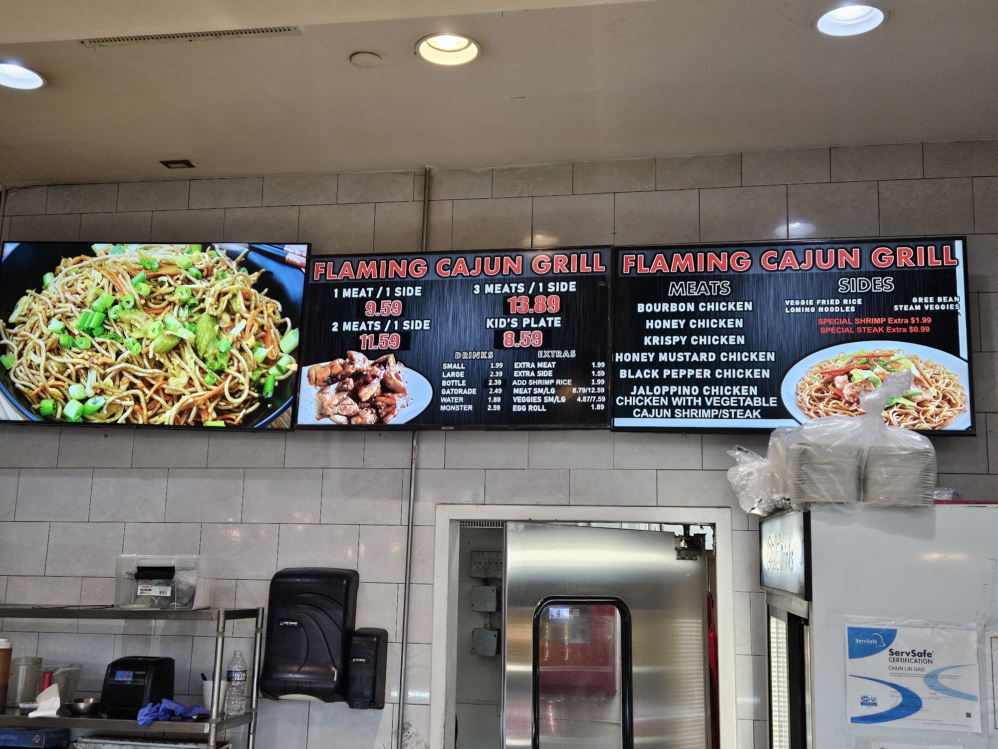 Flaming Cajun Grill Menu