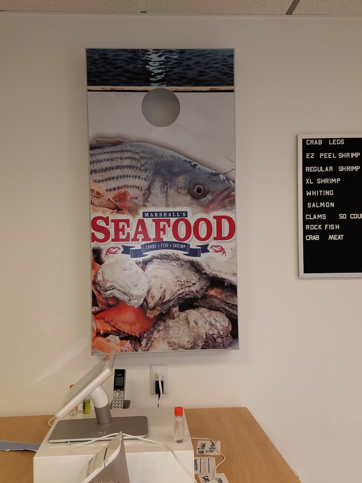 Marshall's Seafood Menu