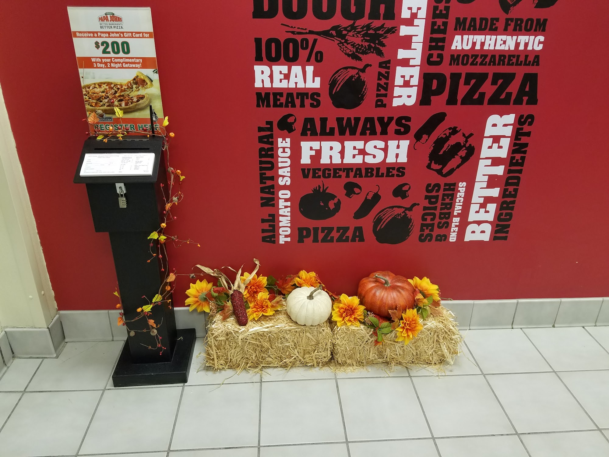 Papa Johns Pizza Menu