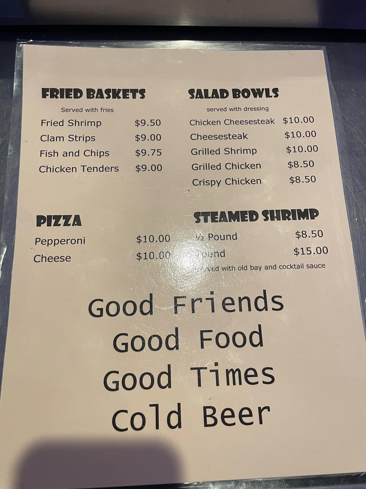 Lena's Bar & Grill Menu