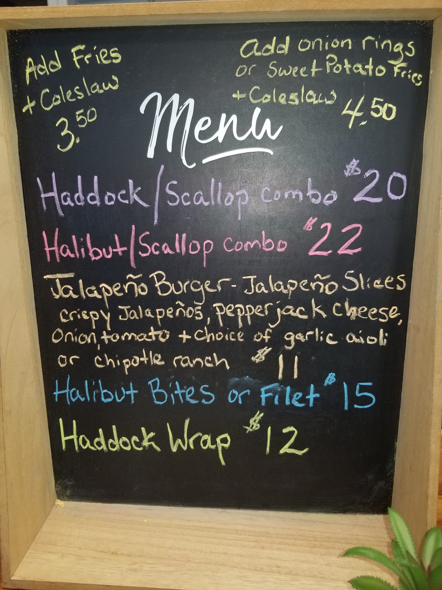 Small Town Takeout Menu