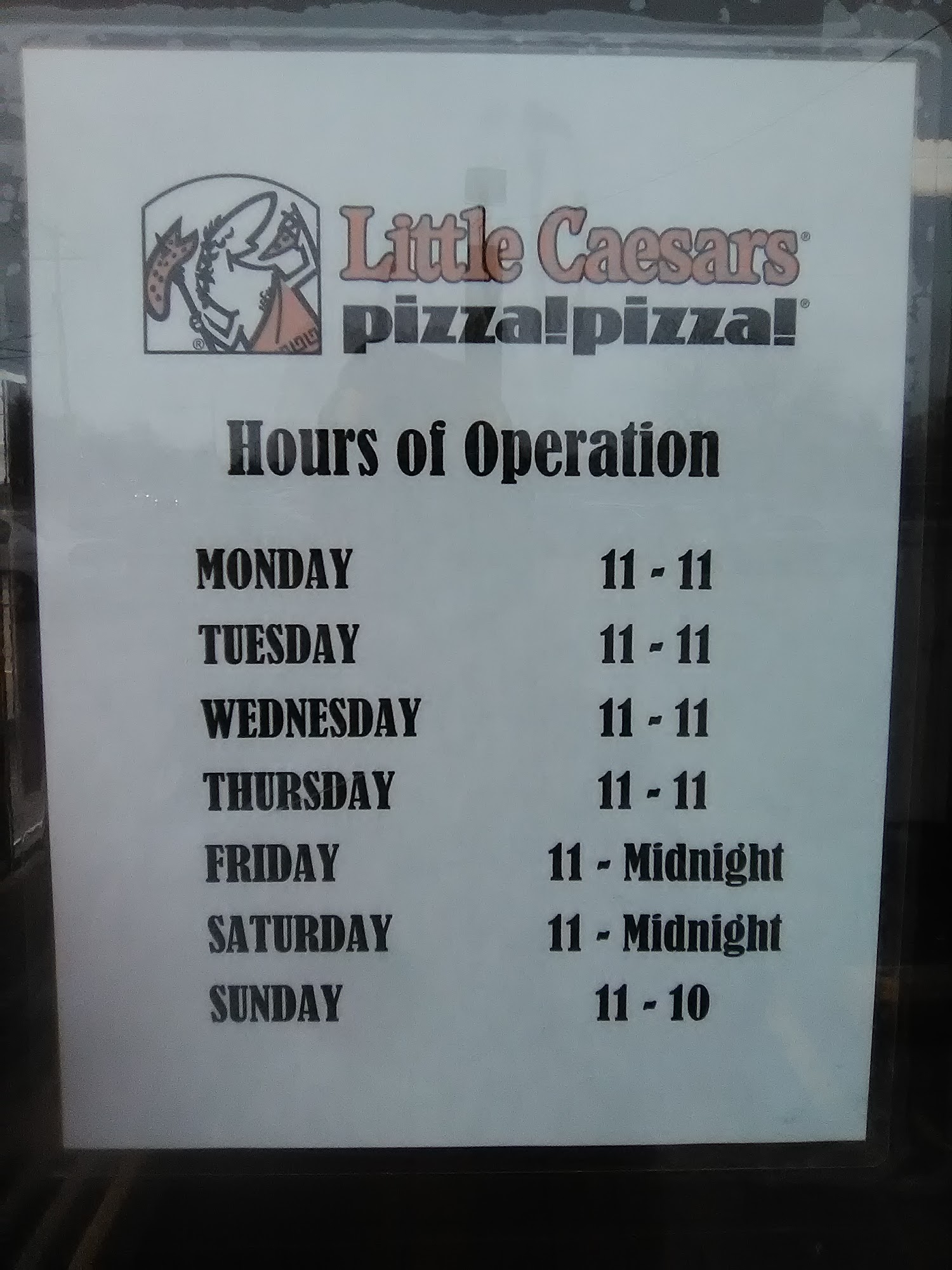 Little Caesars Pizza Menu