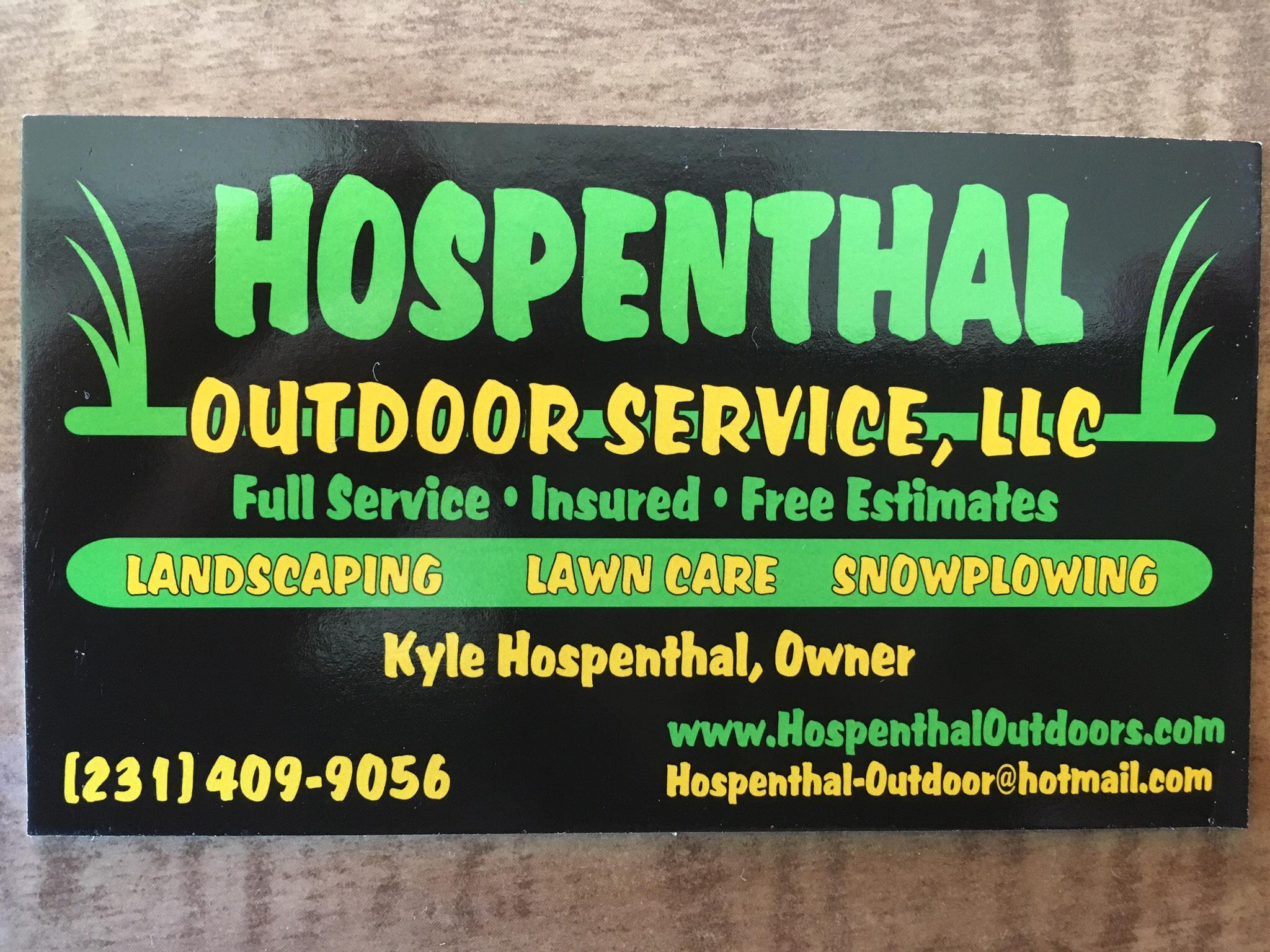 Hospenthal Outdoor Service LLC 3763 Nugent Rd, Frankfort Michigan 49635