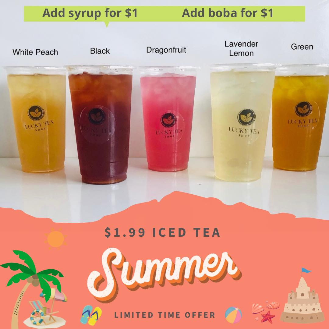 Lucky Tea Shop Menu