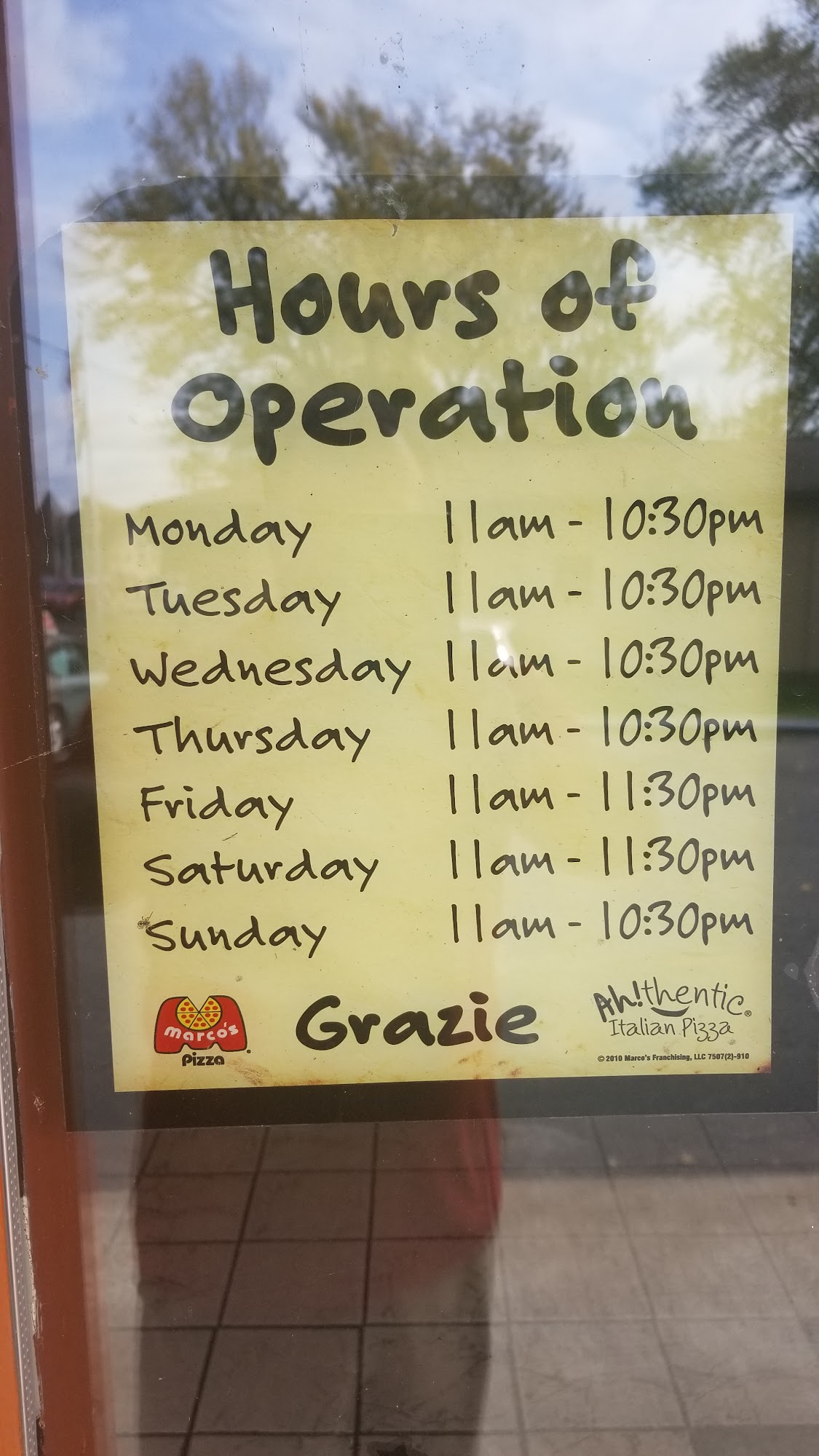 Marco's Pizza Menu