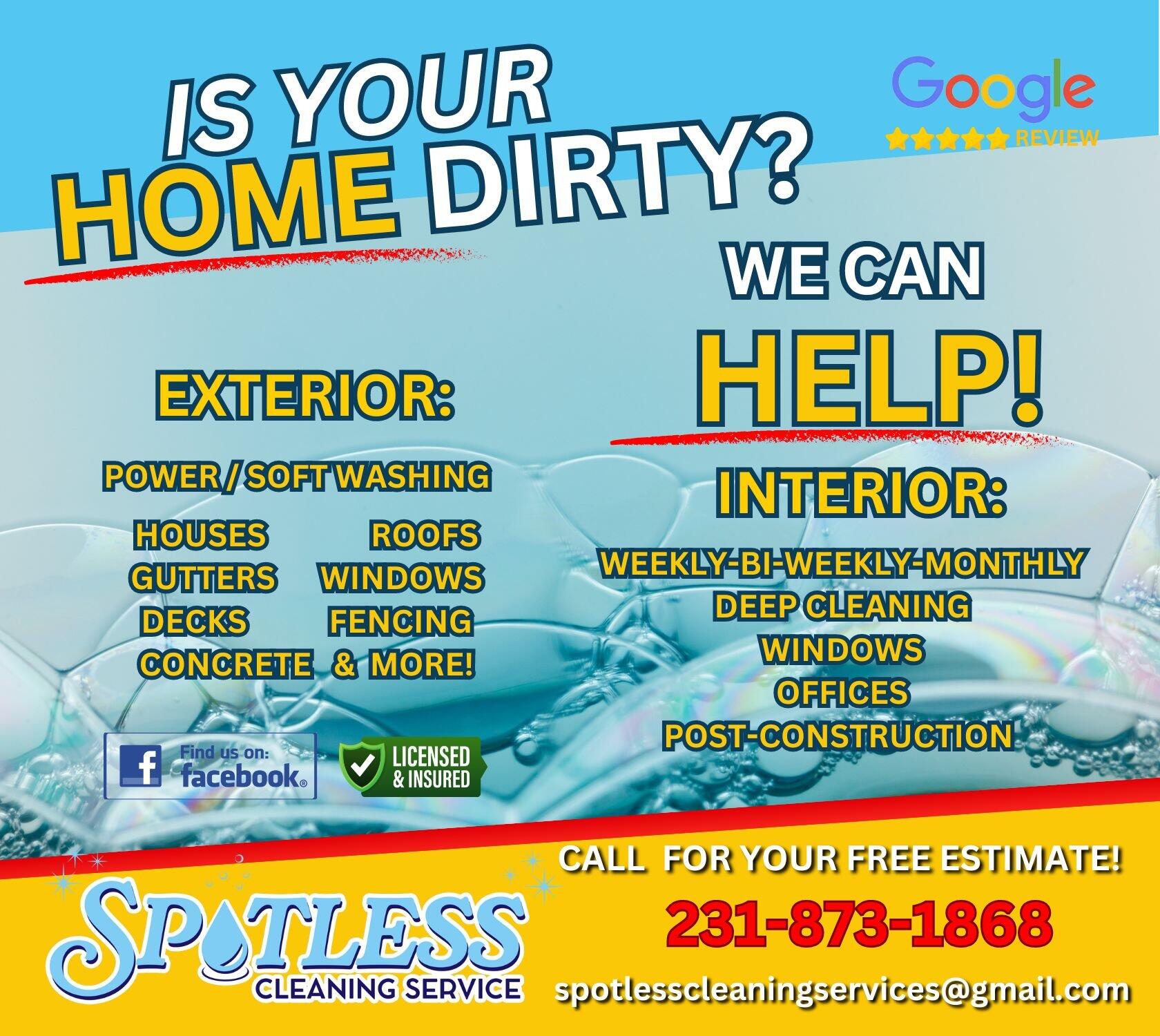 Spotless Cleaning Services 5625 N 136th Ave, Hart Michigan 49420