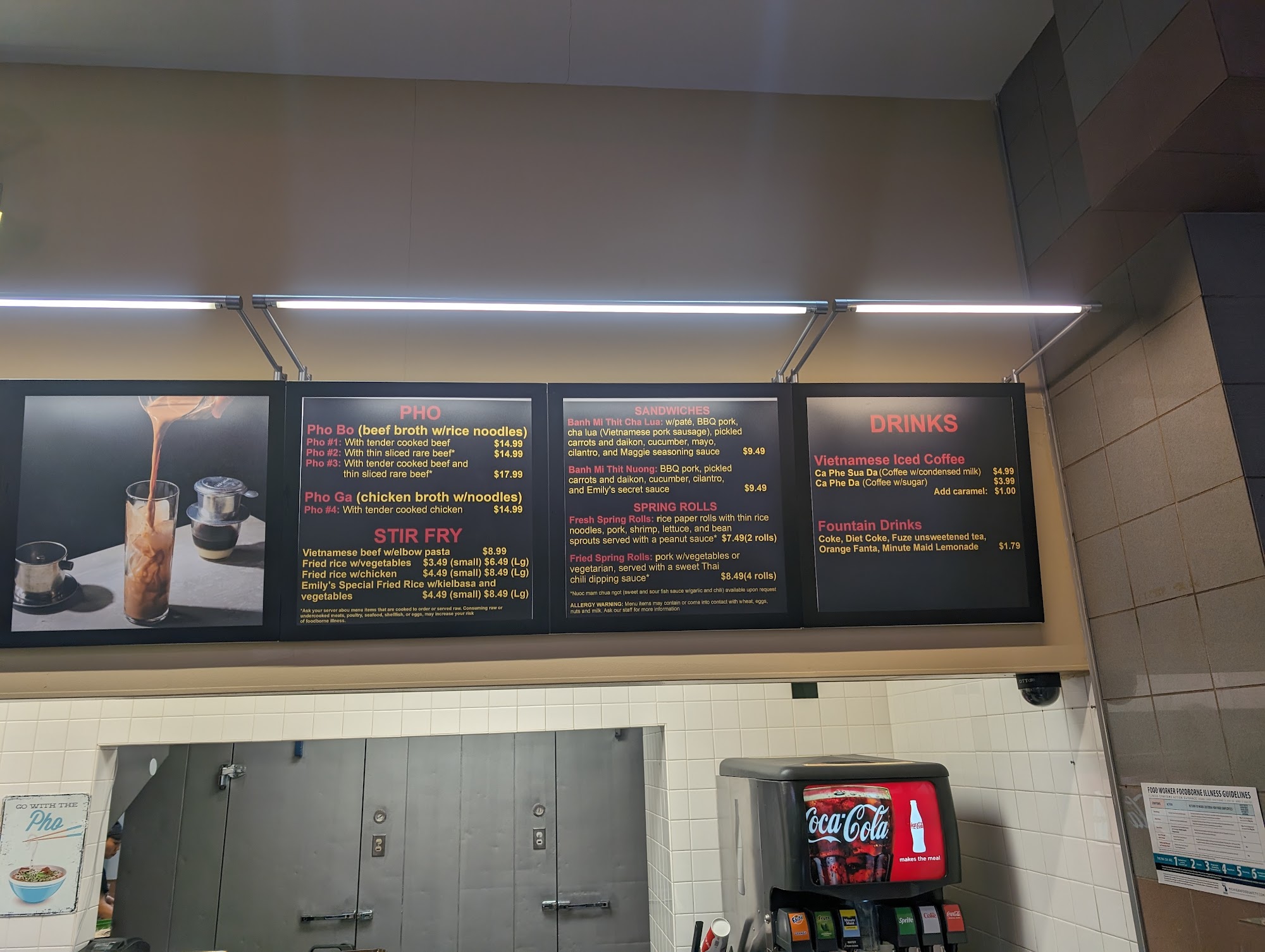 Emily Mai's Pho & More Menu