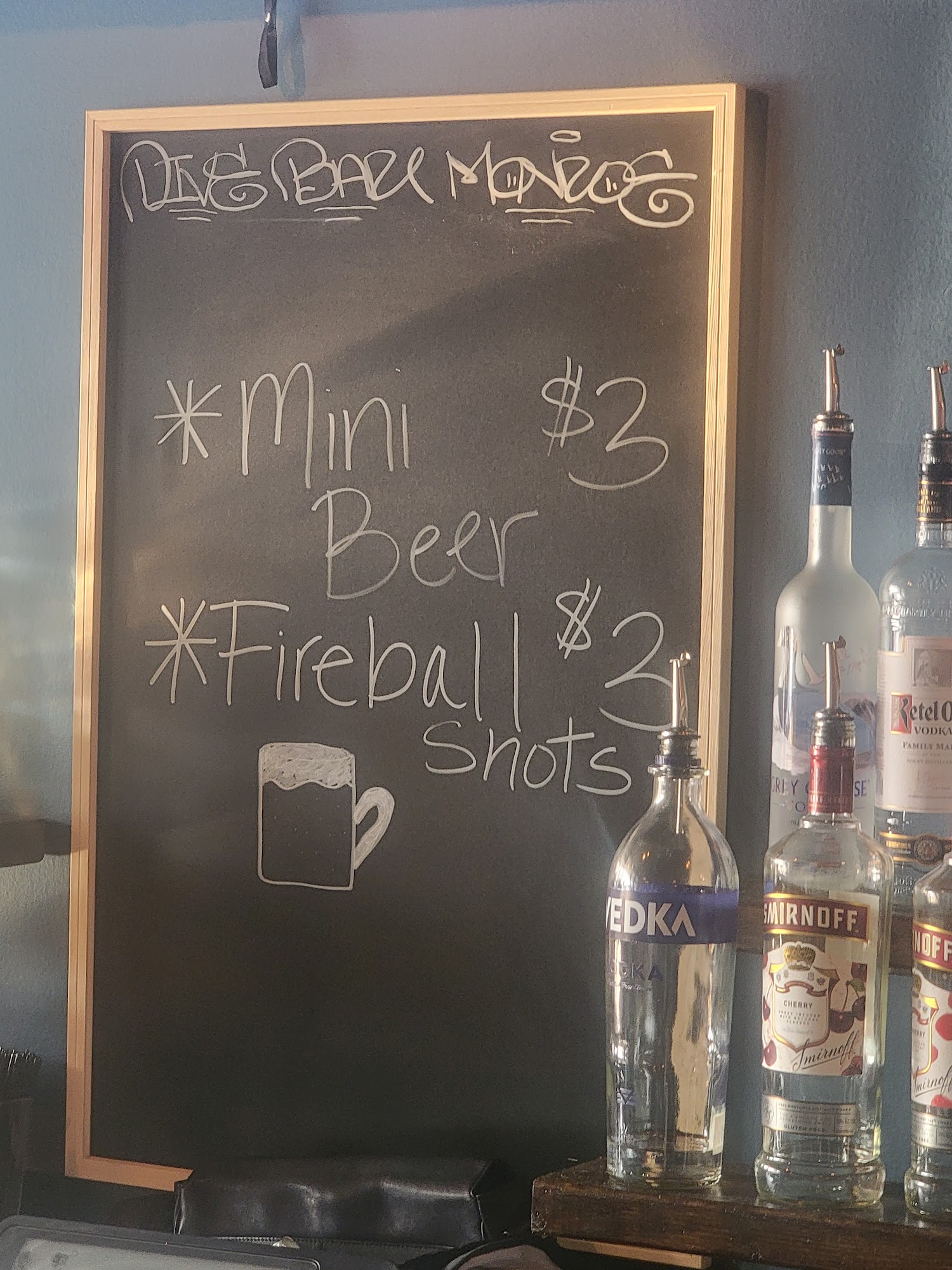 The Dive Bar Menu