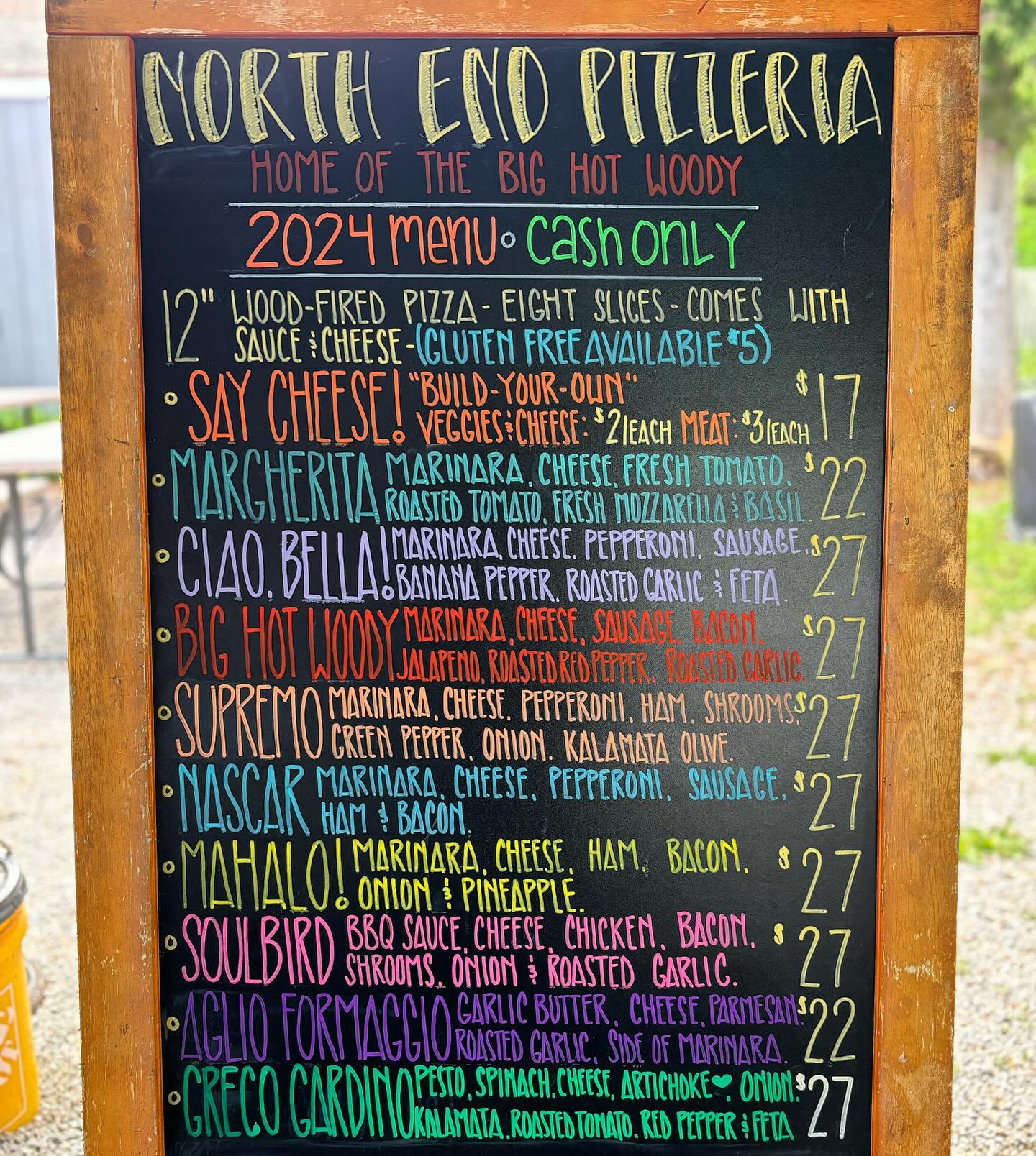 The North End Pizzeria Menu