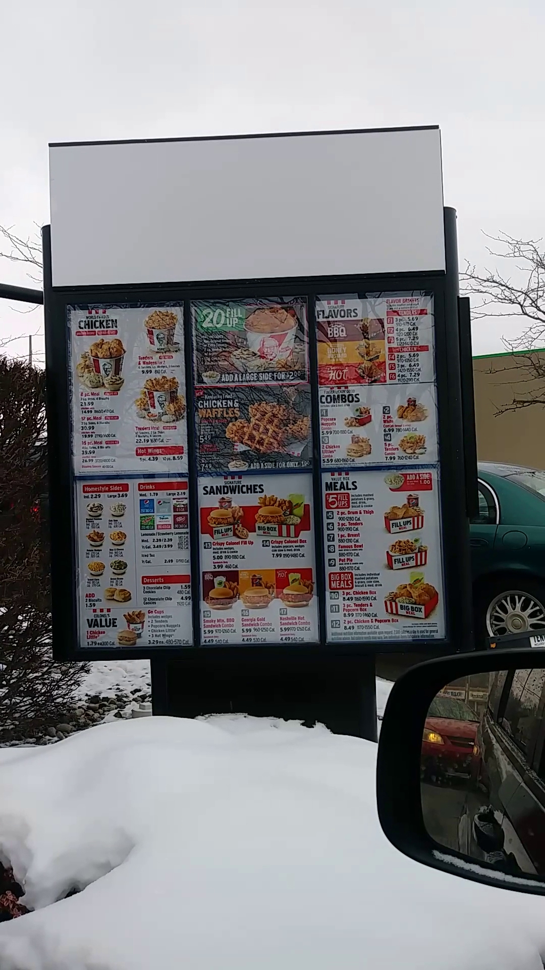 KFC Menu