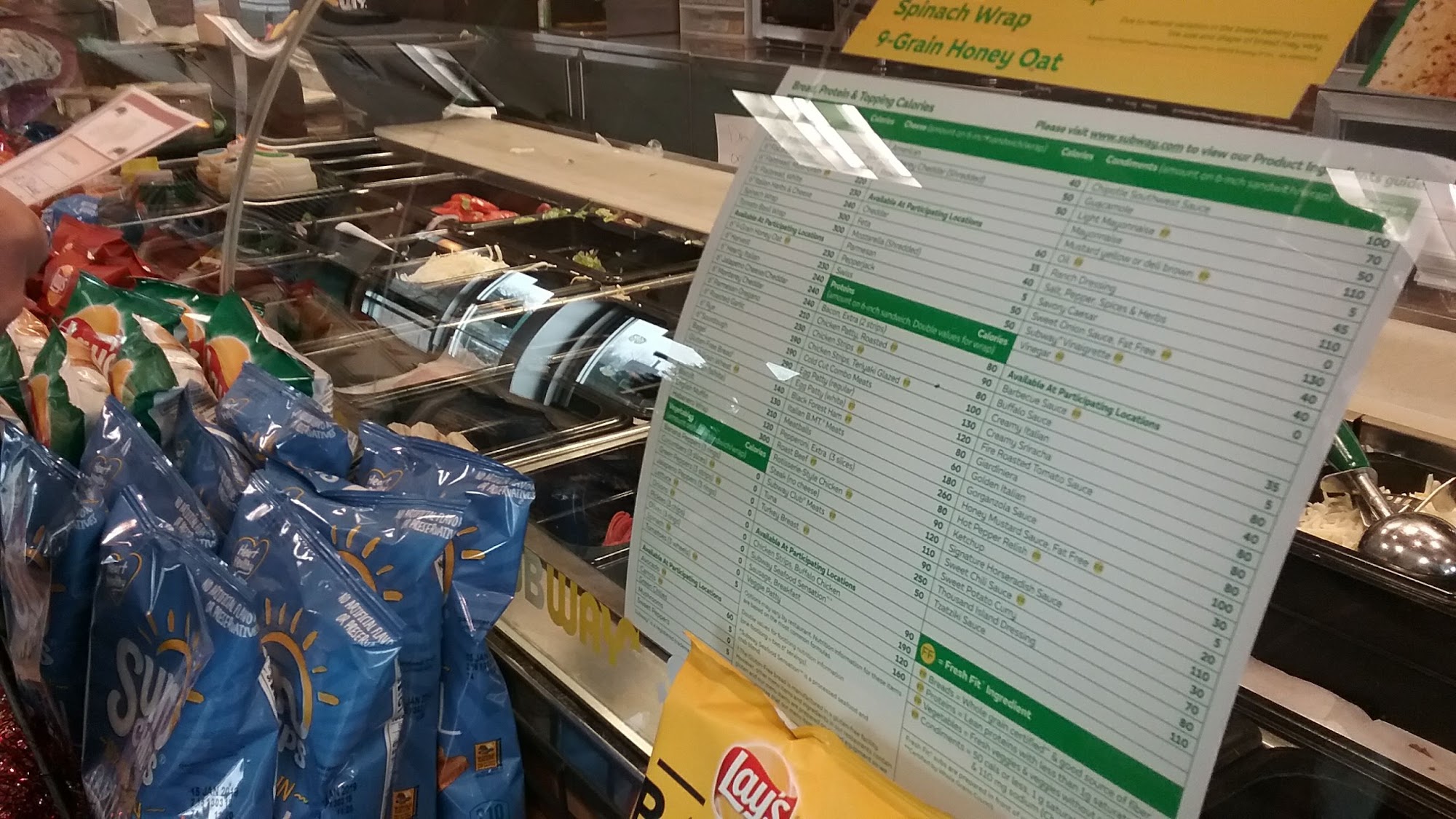 Subway Menu