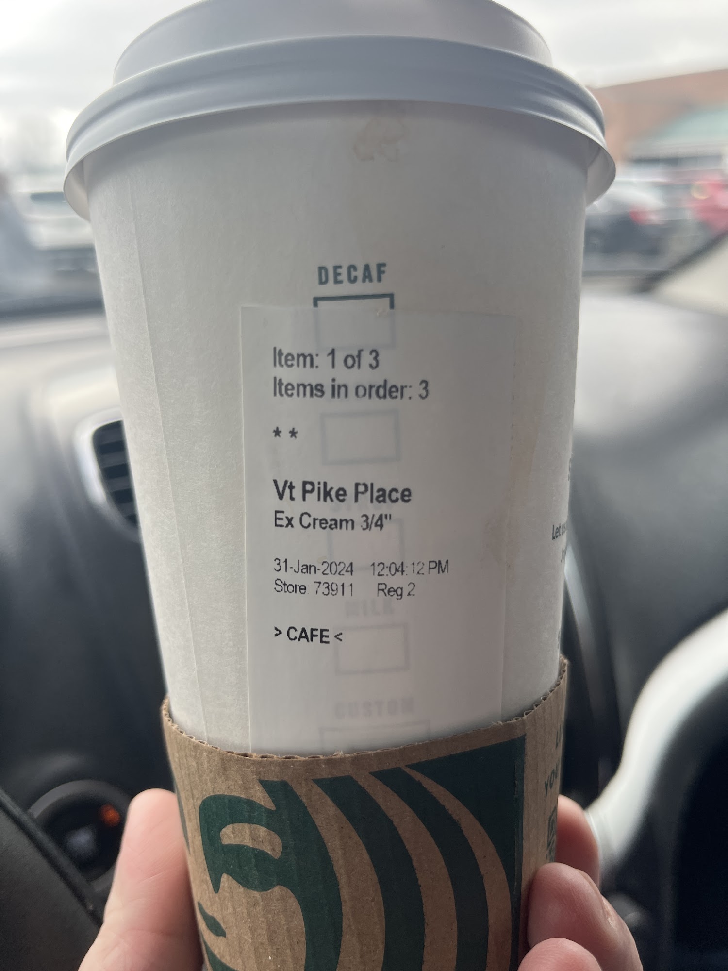 Starbucks Menu