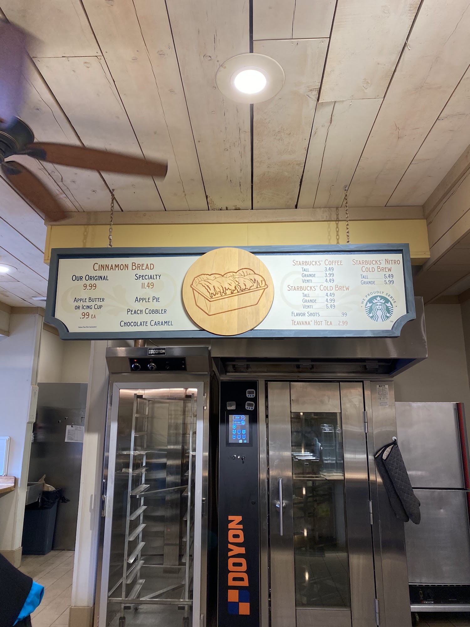 Clara Belle's Cinnamon Bread Menu