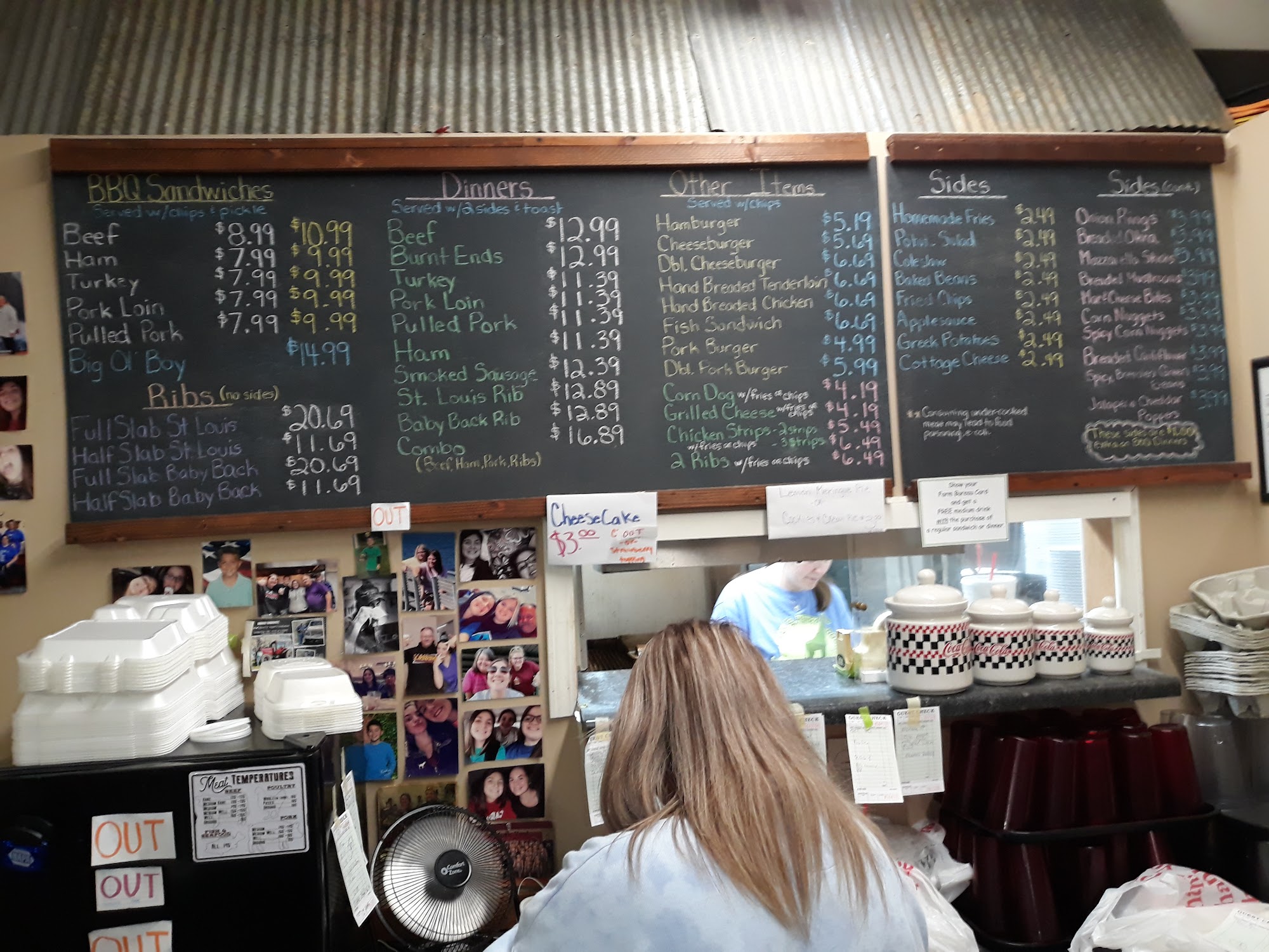 Ol Boy's Barbeque Menu