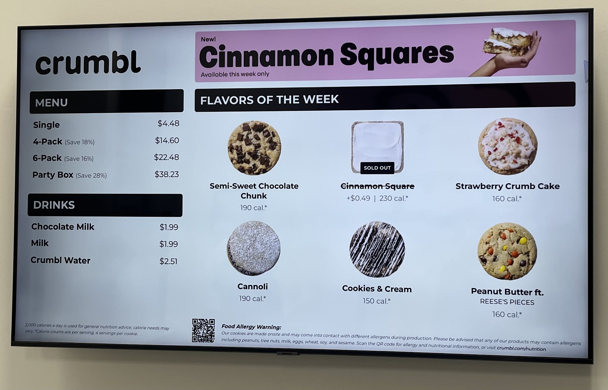 Crumbl - Crestwood Menu