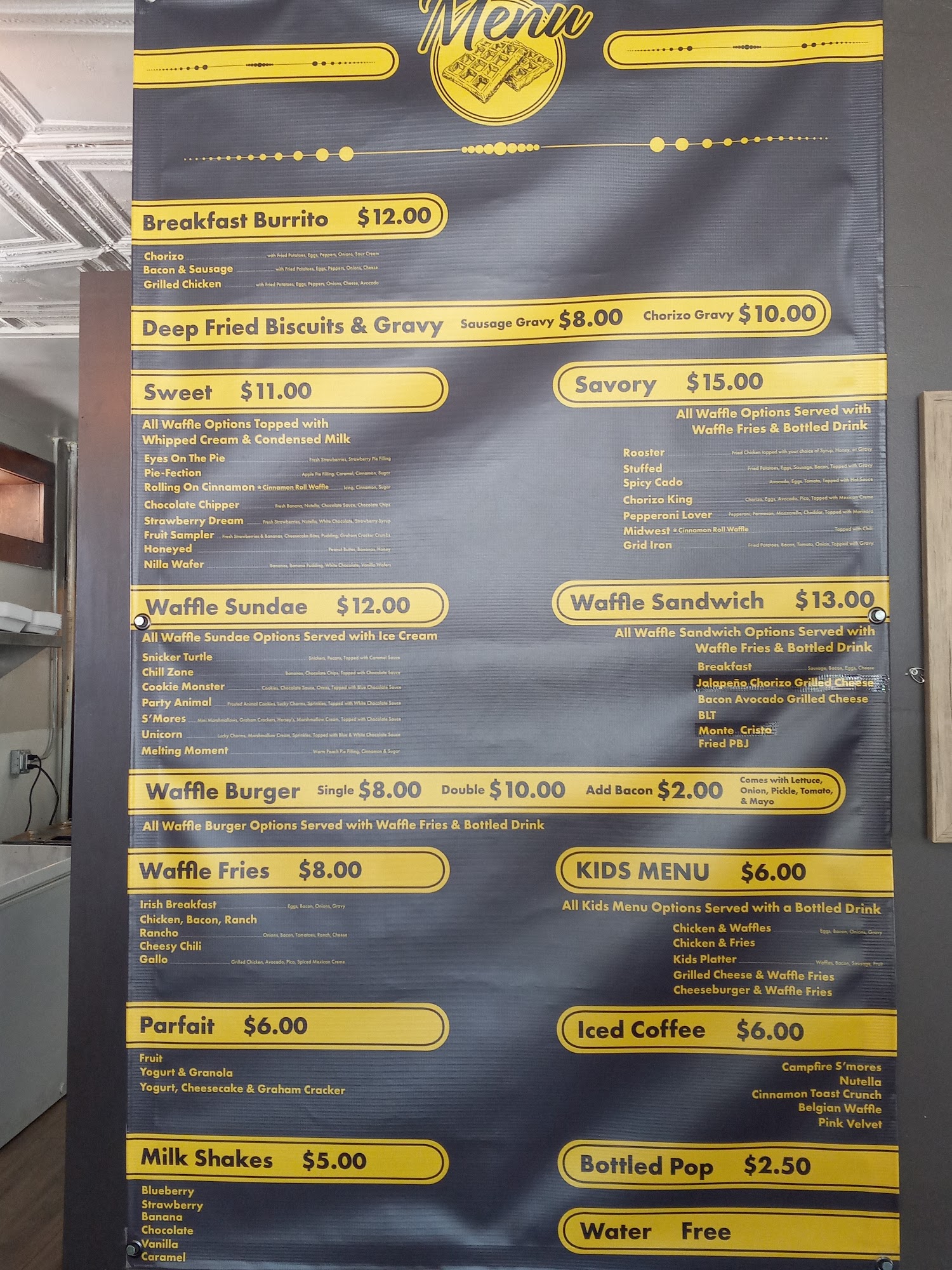 Joplin Waffle Co Menu