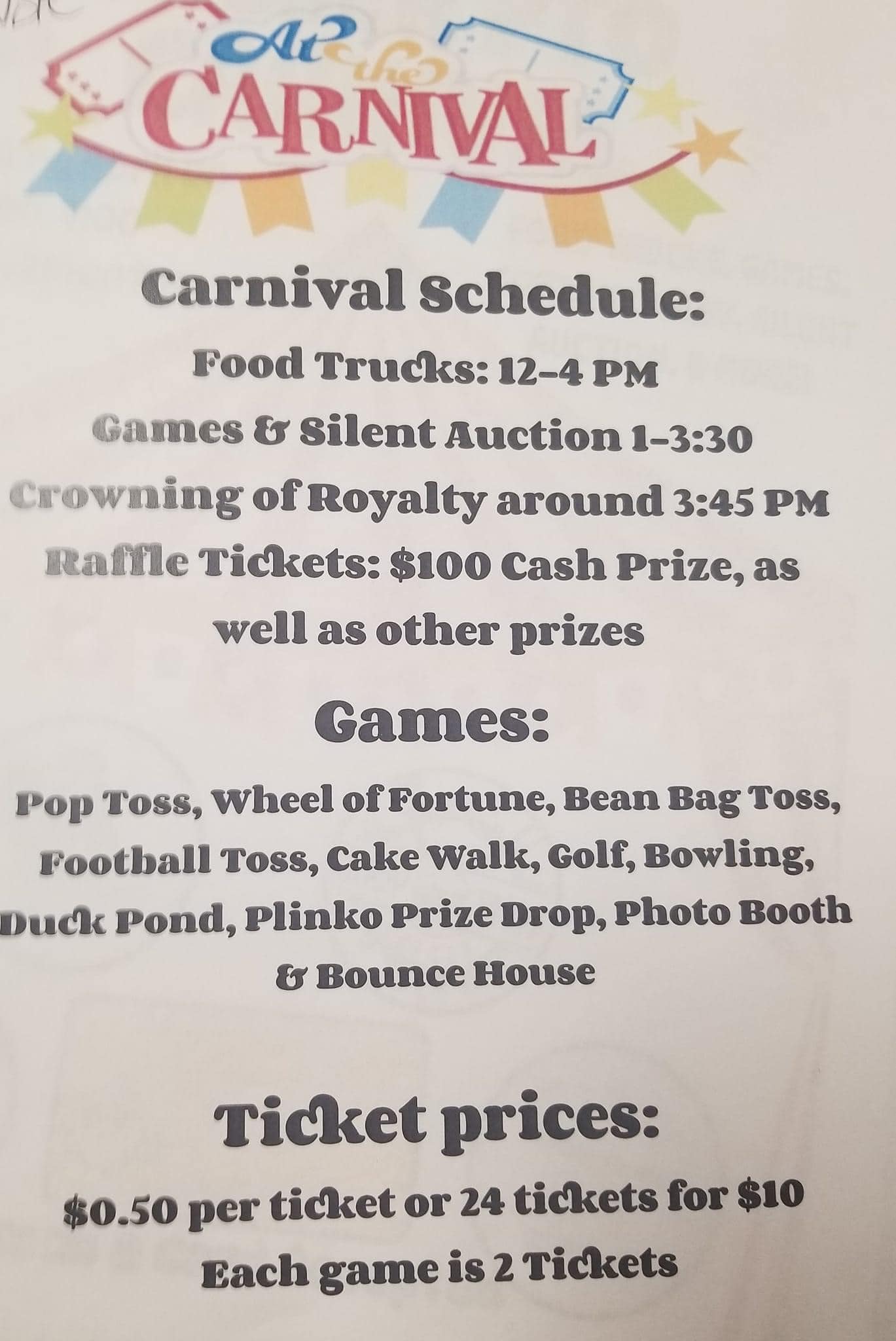 The Miller Market Menu