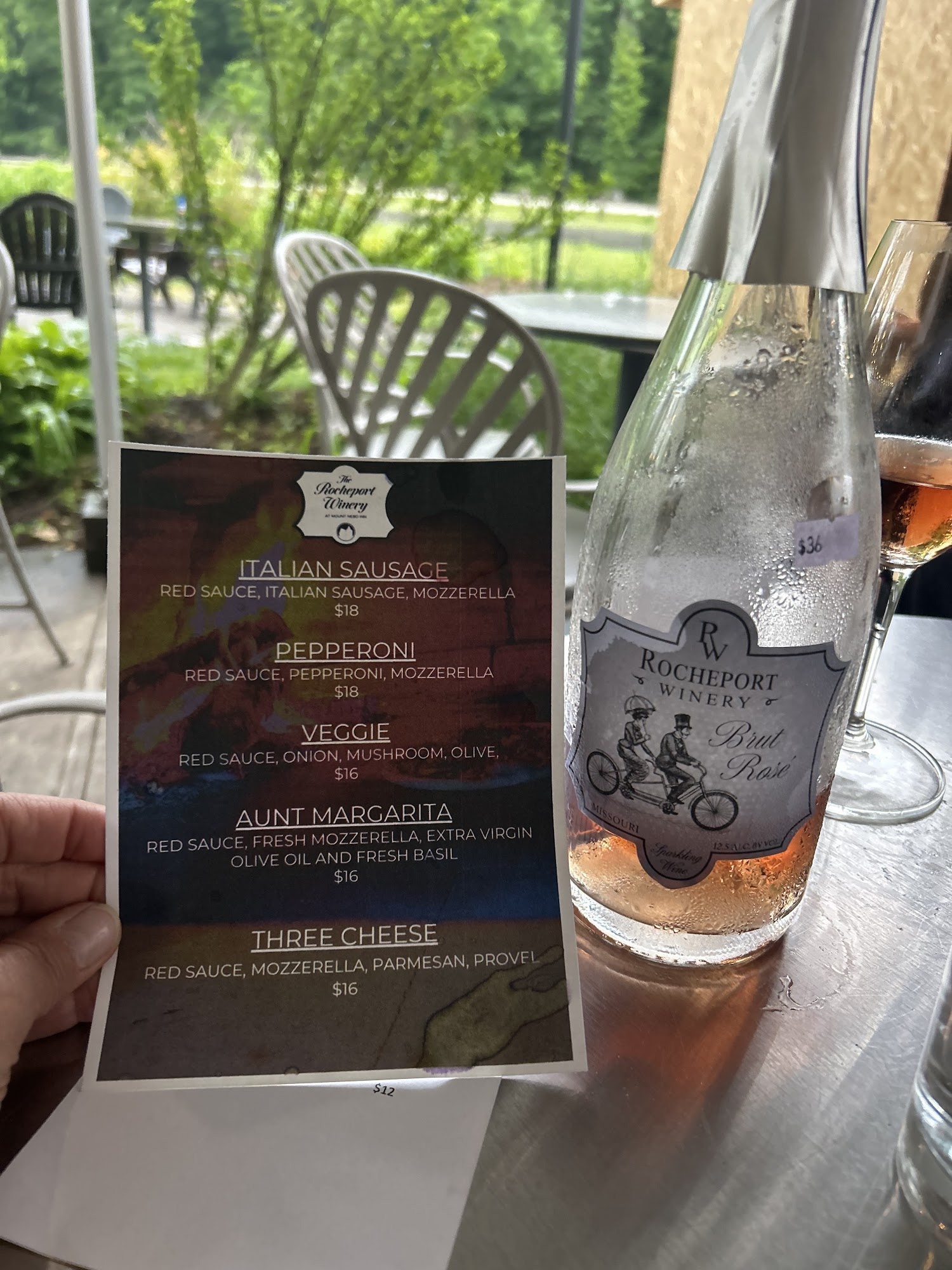 The Rocheport Winery at Mount Nebo Inn Menu