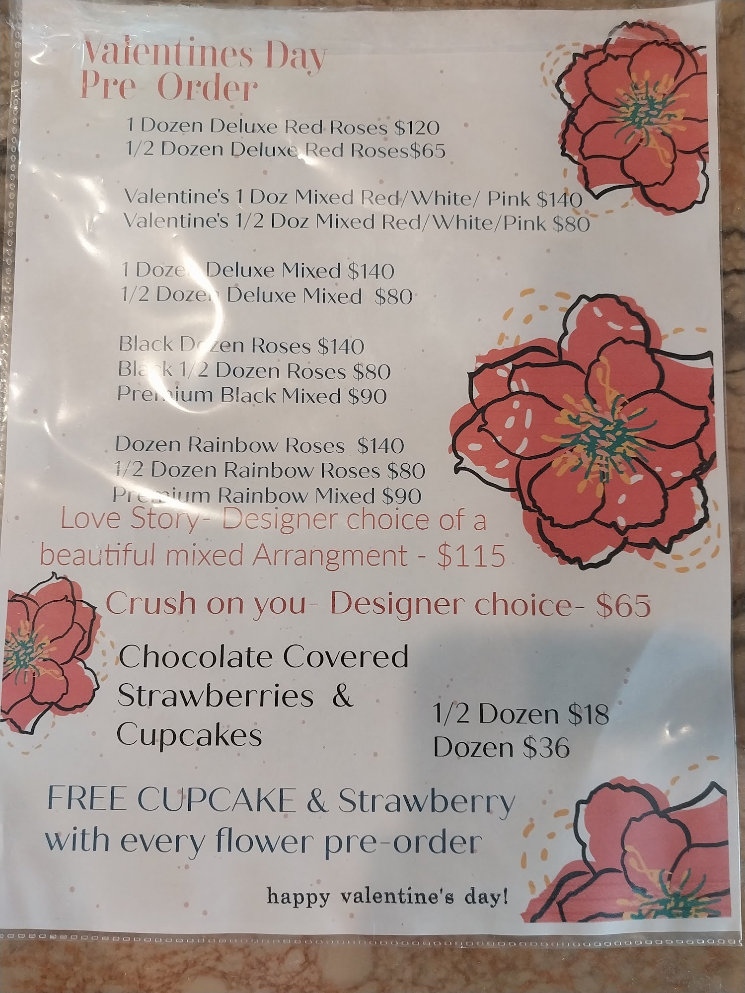 Sugar Lily Bakery & Floral Menu