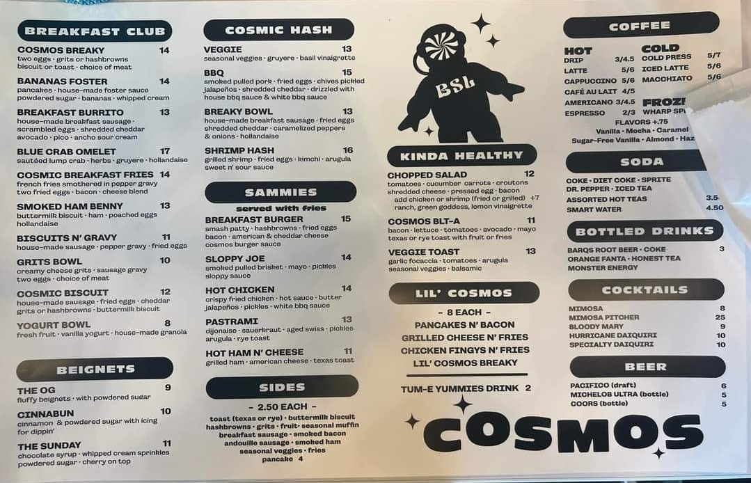 Cosmos Menu