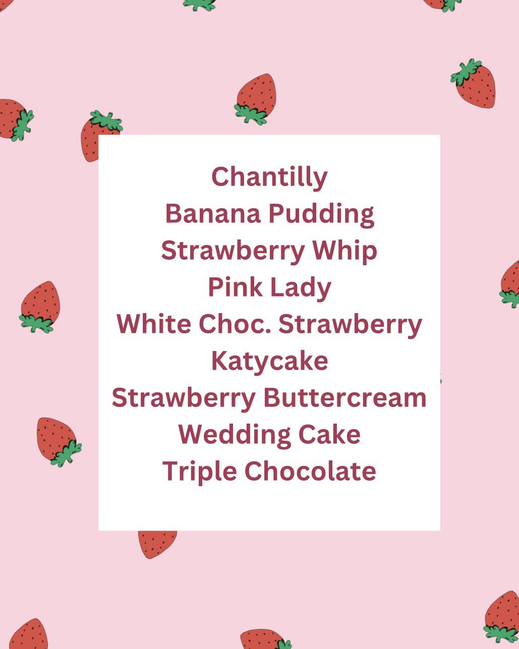 Sugar Love Bakery Menu
