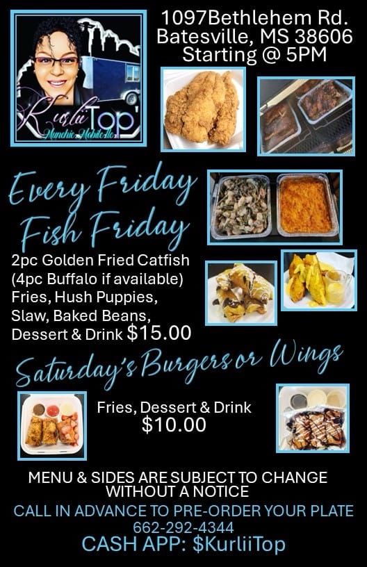 Kurlii Top's Munchie Mobile, LLC Menu