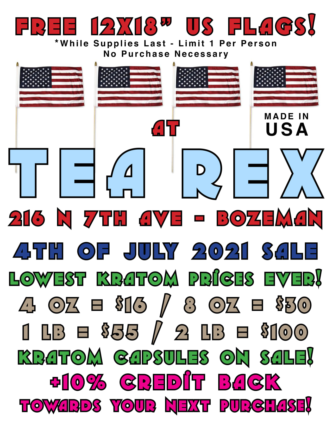 Bozeman Kratom & Kava Menu