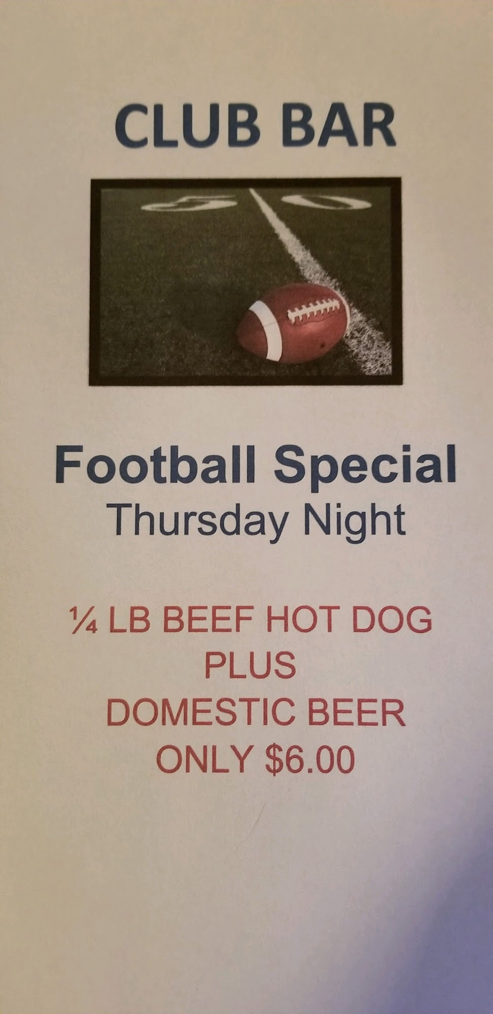 Cranny's Kupfer Club Tavern and Casino Menu