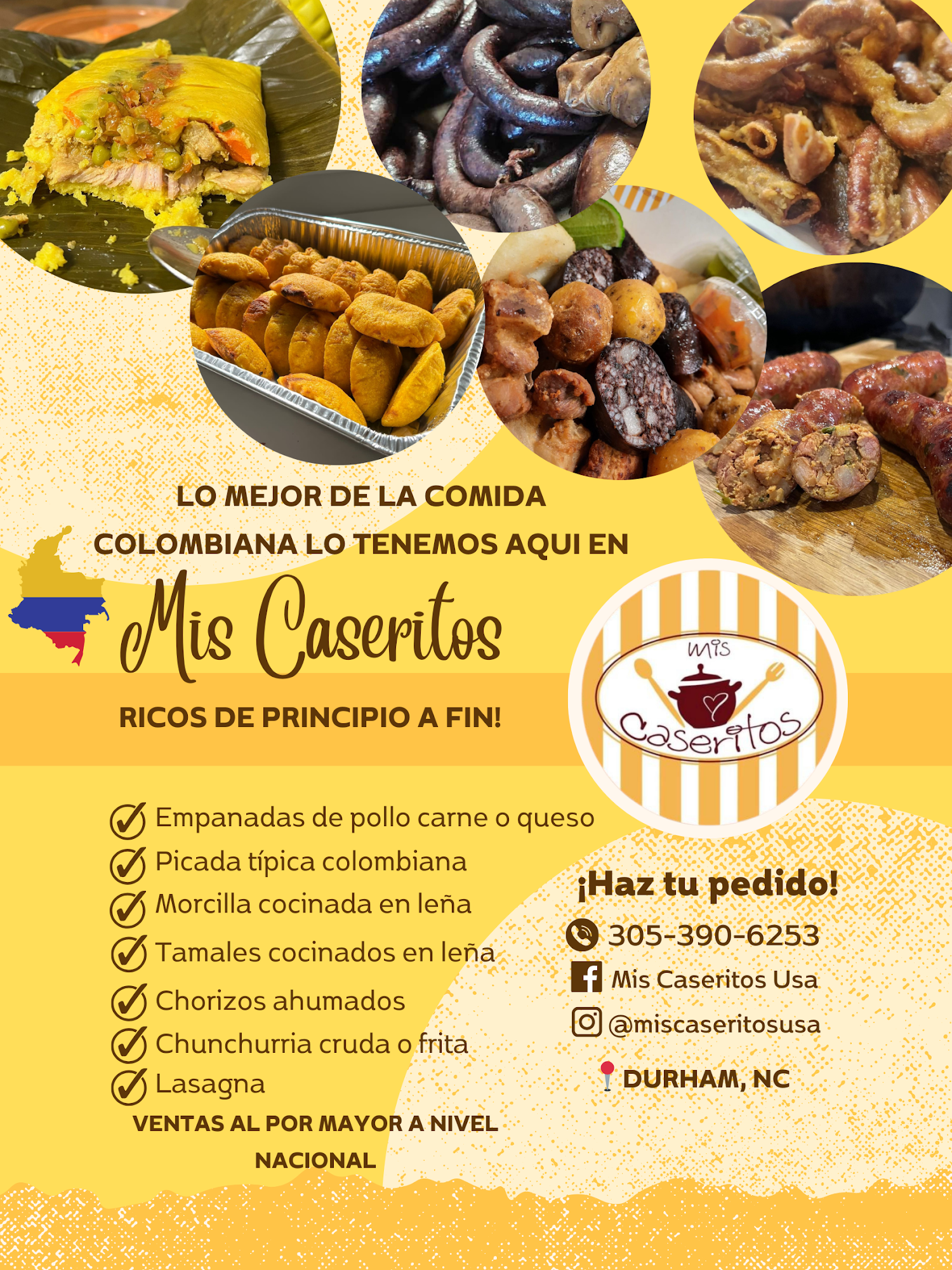 Mis Caseritos Menu