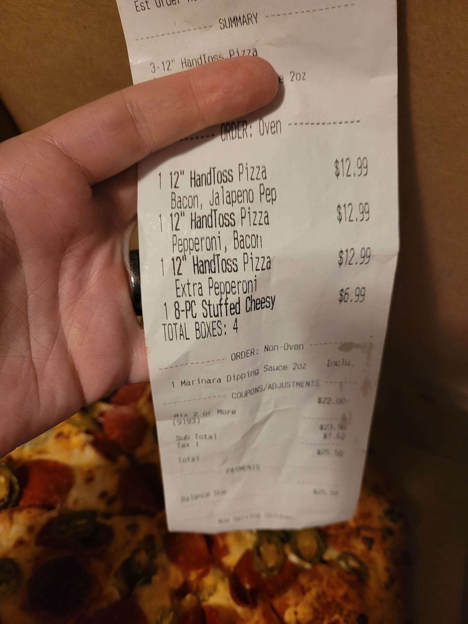 Domino's Pizza Menu
