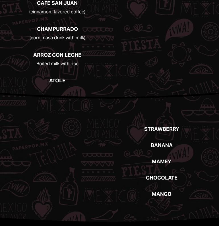 San Juan Foods Menu