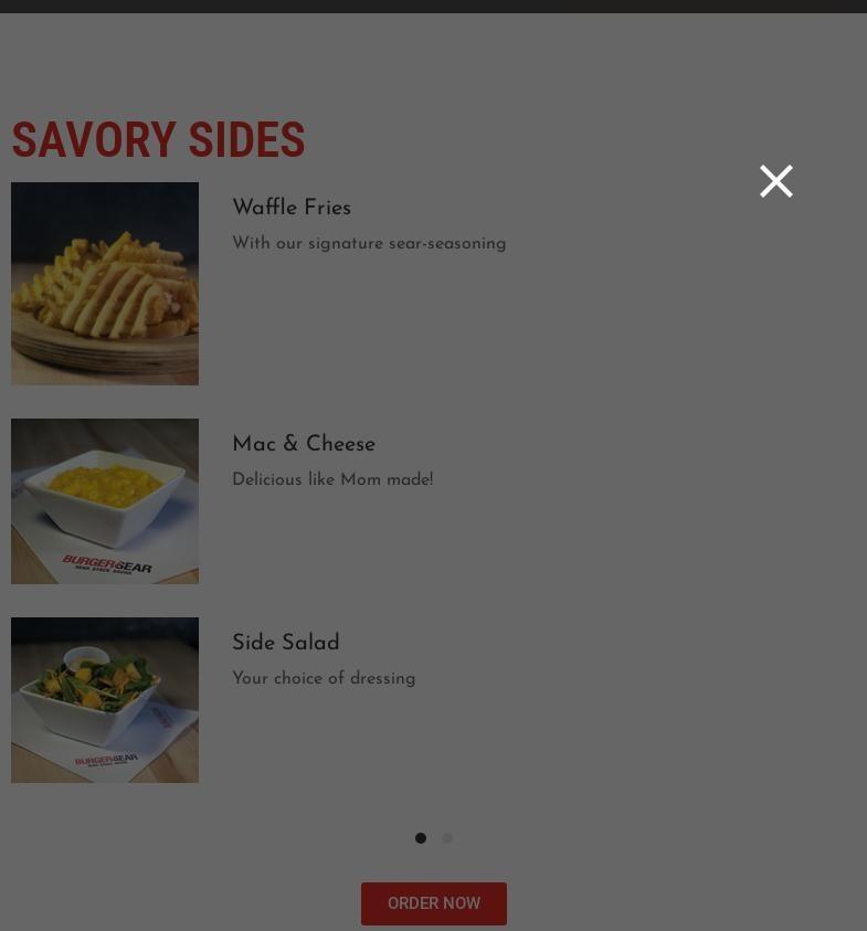 BurgerSear Menu